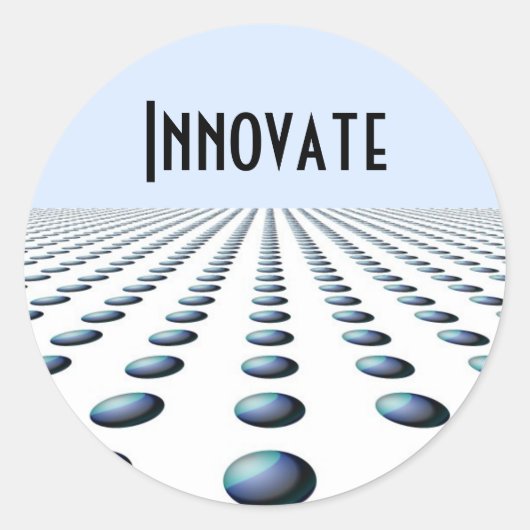 Sticker Rond Conception Motivationnelle Moderne - Innover (Devant)