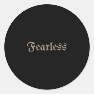 Sticker Rond Conception Motivationnelle Sans Peur Pour Hommes,