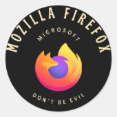 Sticker Rond conception mozilla firefox (Devant)