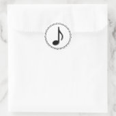 Sticker Rond Conception musicale à huit notes (Sac)