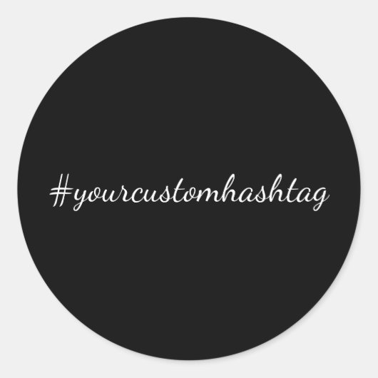 Sticker Rond Conception noire tendance d'écriture moderne de ha (Devant)