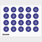 Sticker Rond Conception Om (Feuille)