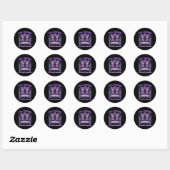 Sticker Rond Conception Papillon (Feuille)