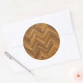 Sticker Rond Conception parquet en bois (Enveloppe)