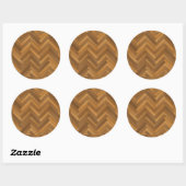 Sticker Rond Conception parquet en bois (Feuille)