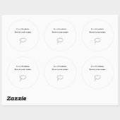 Sticker Rond Conception personnalisable Ne pas surpenser (Feuille)