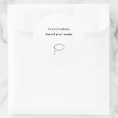 Sticker Rond Conception personnalisable Ne pas surpenser (Sac)