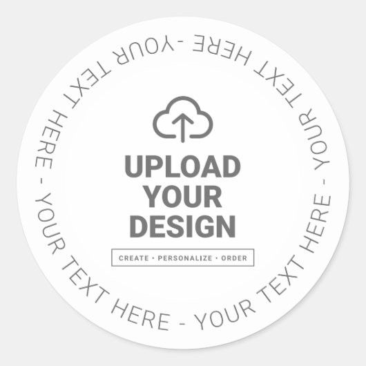 Sticker Rond Conception personnalisée et texte (Devant)