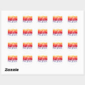 Sticker Rond Conception Phoenix Skyline (Feuille)
