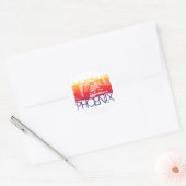 Sticker Rond Conception Phoenix Skyline (Enveloppe)