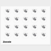 Sticker Rond Conception propre et minimale F Caw F (Feuille)