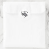 Sticker Rond Conception propre et minimale F Caw F (Sac)