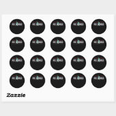 Sticker Rond Conception Rétro Classique de la Journée Sans Rois (Feuille)