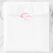 Sticker Rond conception rose pour un an (Sac)