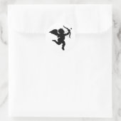 Sticker Rond Conception Silhouette Cupide ! (Sac)