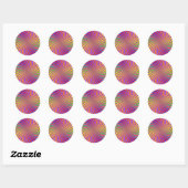 Sticker Rond Conception spirale psychédélique : (Feuille)