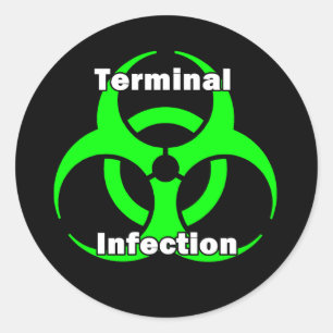 Sticker Rond Conception terminale d'autocollant d'infection