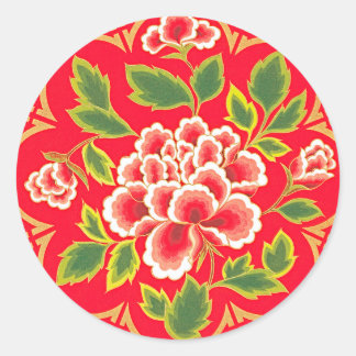 Sticker Rond Conception traditionnelle chinoise de broderie