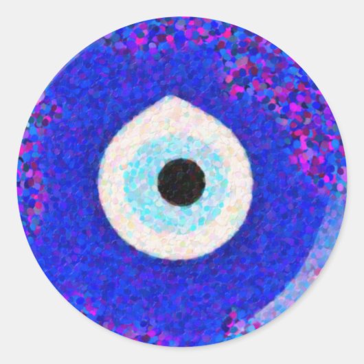 Sticker Rond Conception turque d'oeil mauvais de Nazar (Devant)