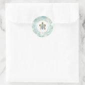 Sticker Rond Conception turquoise des tortues de mer (Sac)