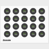 Sticker Rond Conception vectorielle d'arbres de chauves-souris (Feuille)