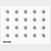 Sticker Rond Conception vectorielle de citation de gravure vint (Feuille)