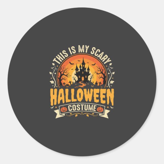 Sticker Rond Conception vectorielle de costume effrayant pour H (Devant)