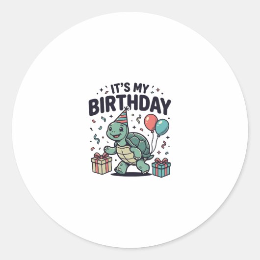 Sticker Rond Conception vectorielle de fête d'anniversaire de t (Devant)