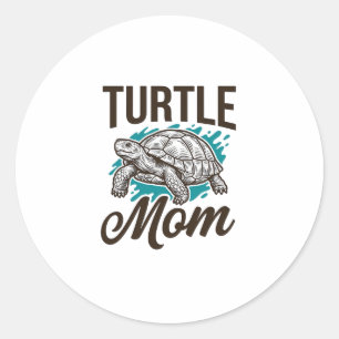 Sticker Rond Conception vectorielle de gravure vintage de maman