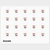 Sticker Rond Conception vectorielle florale de cheval 10 pour f (Feuille)