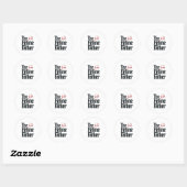 Sticker Rond Conception vectorielle humoristique de chat félin (Feuille)