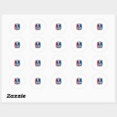 Sticker Rond Conception vectorielle pour le 250e anniversaire d (Feuille)