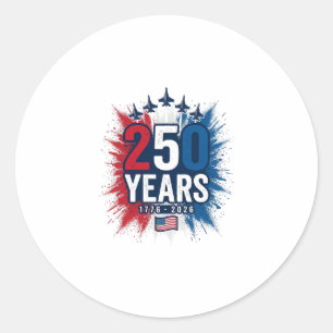 Sticker Rond Conception vectorielle pour le 250e anniversaire d
