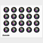 Sticker Rond Conception vibrante de ski avec texte Grenoble Ski (Feuille)