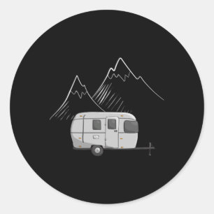 Sticker Rond Conceptions Cascadian Traile de camping Airstream