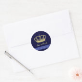 Sticker Rond Conceptions de couronne - bleu (Enveloppe)