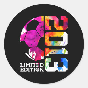 Sticker Rond Conceptions de football cool et tenues Fille de 12