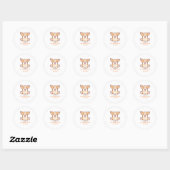 Sticker Rond Conceptions Parfaites pour les Amoureux de Chien e (Feuille)