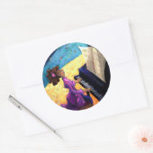 Sticker Rond Concert de piano (Enveloppe)