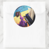 Sticker Rond Concert de piano (Sac)