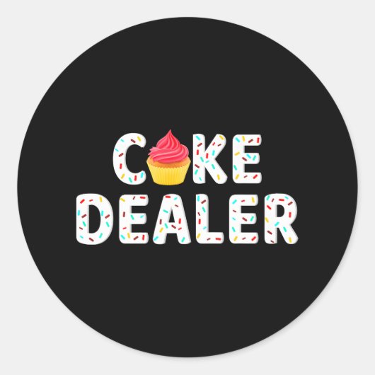 Sticker Rond Concessionnaire de gâteaux cueillette gâteau Froid (Devant)