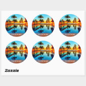 Sticker Rond Concevez en fonction du client avec votre propre (Feuille)