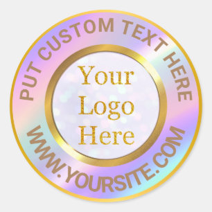 Sticker Rond Concevez votre propre logo moderne personnalisé Bu