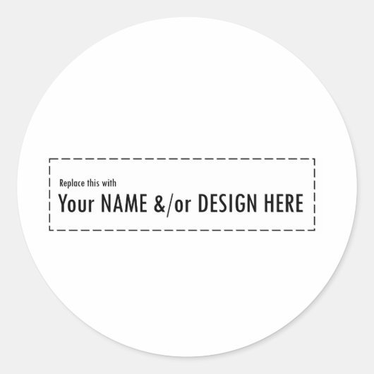 Sticker Rond Concevez votre propre personnalisation Personnalis (Devant)