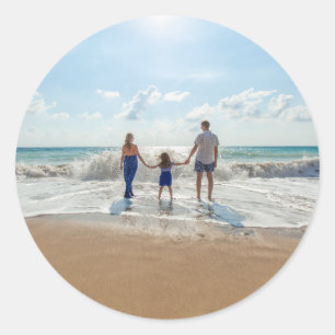 Sticker Rond Concevez votre propre photo de famille personnalis