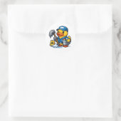 Sticker Rond Concierge Canard en Caoutchouc (Sac)