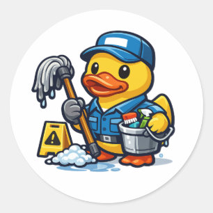 Sticker Rond Concierge Canard en Caoutchouc