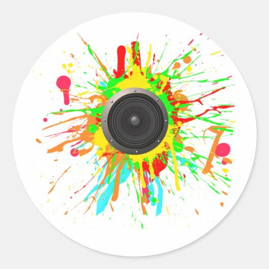 Sticker Rond Concile du haut-parleur (Devant)