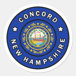Sticker Rond Concord New Hampshire