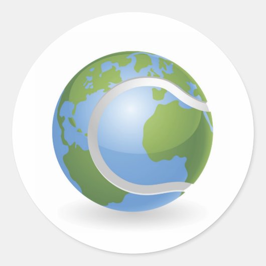Sticker Rond Concours mondial de tennis (Devant)